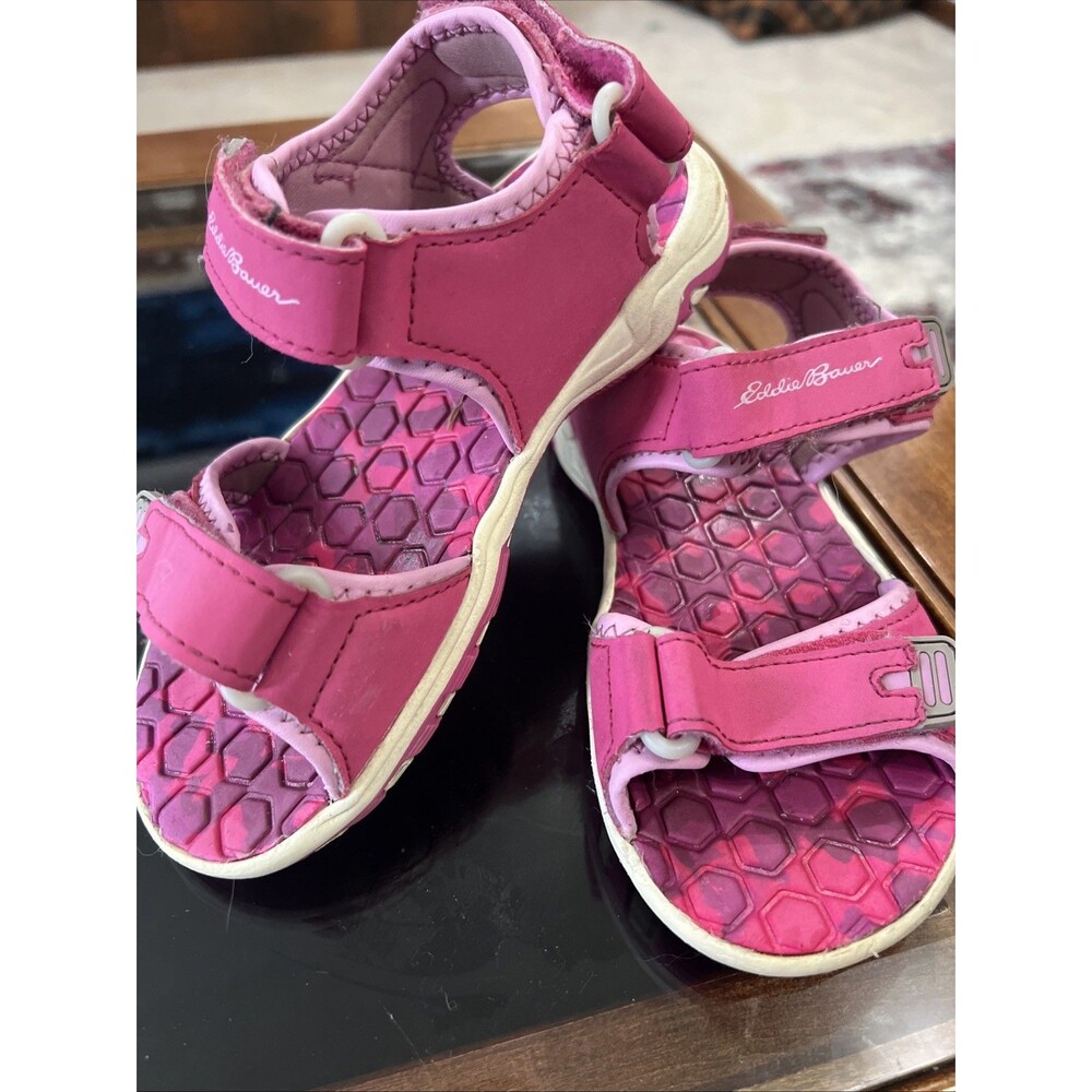 Youth/Girls Eddie Bauer Cascadia Hot Pink Adjustable Straps Sandals Size 13M - Picture 7 of 8